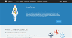 Desktop Screenshot of biogearsengine.com